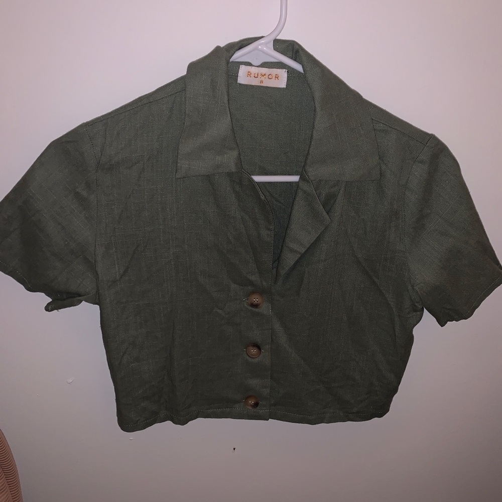 Button Crop Top - image 1